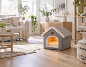 Mehr über den Artikel erfahren Beheiztes Katzenhaus