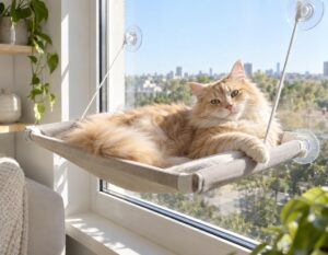 Mehr über den Artikel erfahren Fenster Hängematte Katze