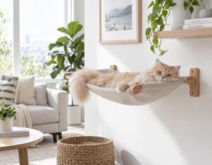 Mehr über den Artikel erfahren Hängematte Katze Wand
