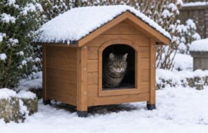Mehr über den Artikel erfahren Katzenhaus Outdoor Winterfest: Ratgeber, Isolierung & was wirklich schützt