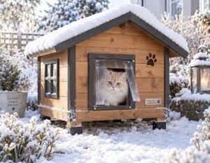Mehr über den Artikel erfahren Katzenhaus winterfest