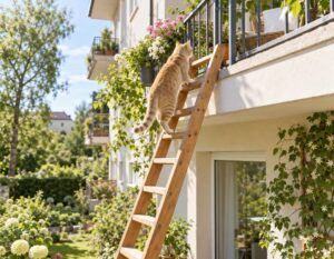 Mehr über den Artikel erfahren Katzenleiter für Balkon