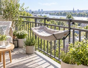 Mehr über den Artikel erfahren Katzenliege Balkon