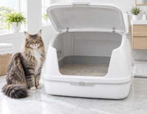 Mehr über den Artikel erfahren Katzentoilette für große Katzen