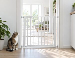 Mehr über den Artikel erfahren Türschutzgitter Katze