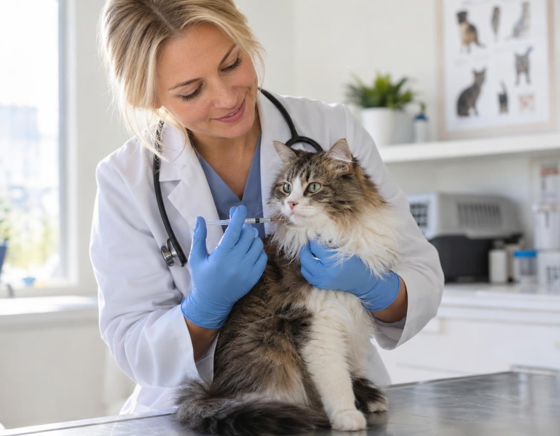 Katze beim Tierarzt zur Impfung